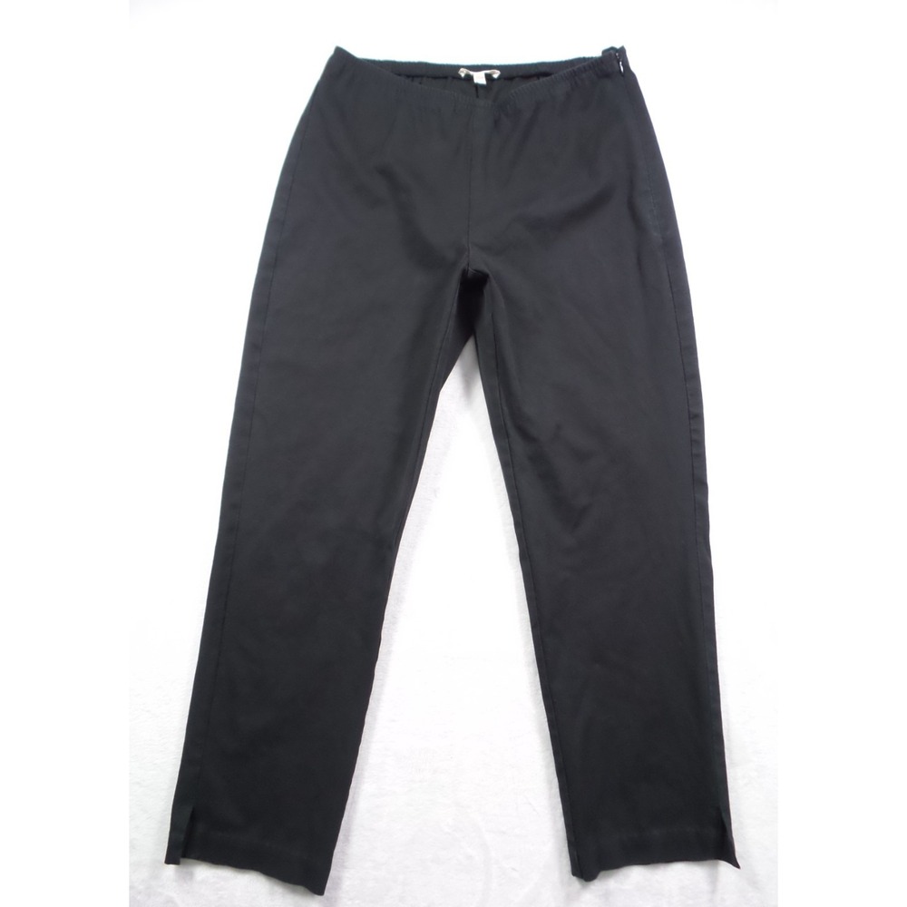 Eileen Fisher Pants‎ Womens Size Extra Small Black Side Zip Stretch Comfort